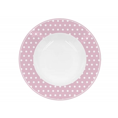 Глубокая тарелка Pink with dots 22 см